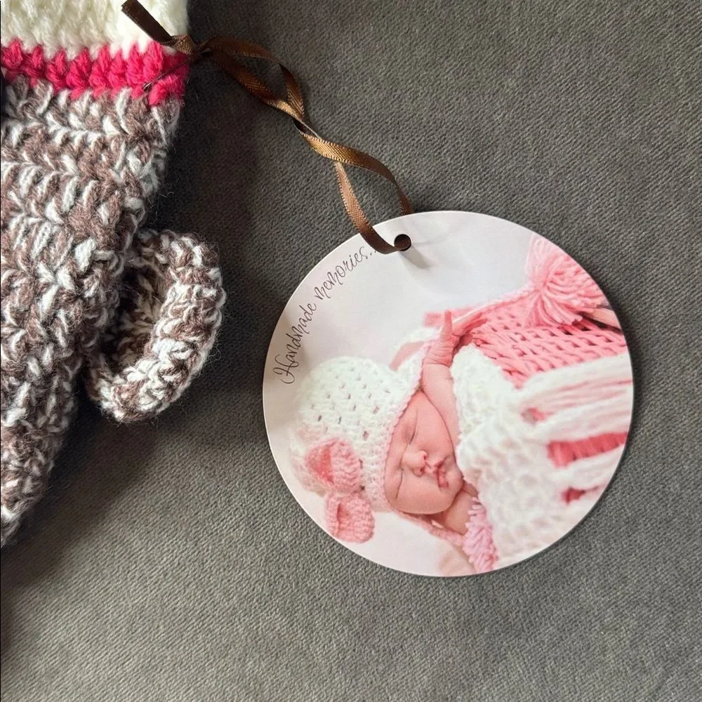 Daisy Baby Unisex Infant Beanie Hat Lulu Sock Monkey in Hot Pink 0-6 months NWT